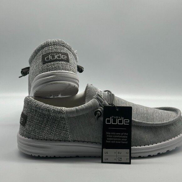 HEY DUDE WALLY FUNK MAGENETITE SIZE 9 US MEN'S LACE UP LOATERS COMFORTABLE - Picture 17 of 17